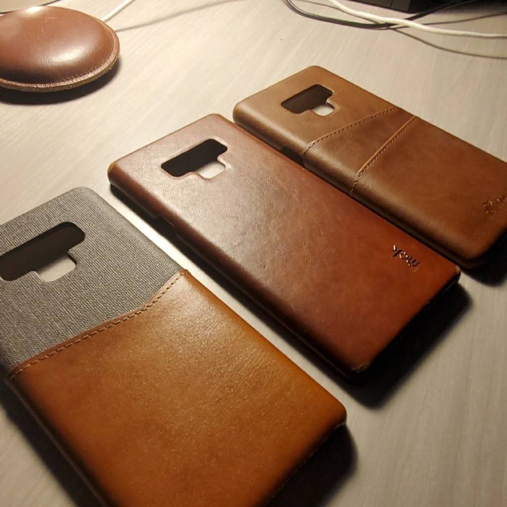 3 bundle -leather phone cases for samsung note 9